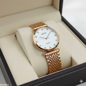 WHL00261 IWA Round Bezel Gold-Tone Watch - WHL