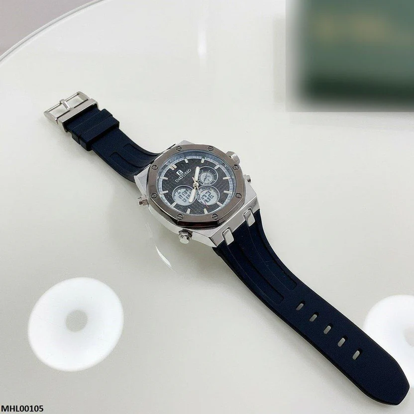 MHL00105 HWR Black Dial Rubber Strap Men's Watch - MH - Image 2