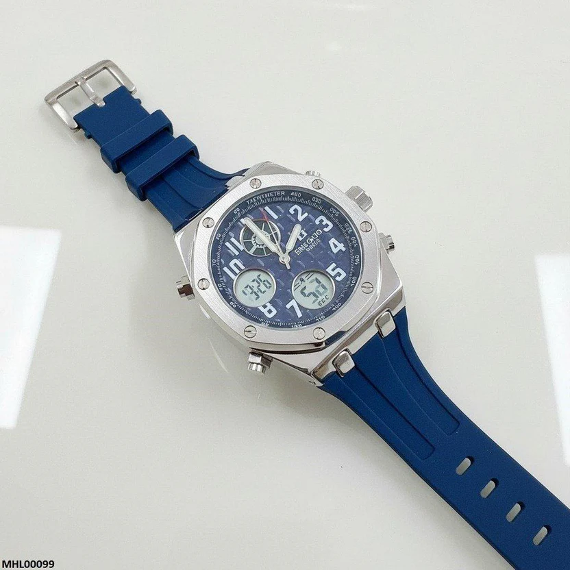 MHL00105 HWR Black Dial Rubber Strap Men's Watch - MH - Image 4